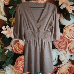 Go Fashion London small nwot short sleeve light pink mini  polyester blend dress